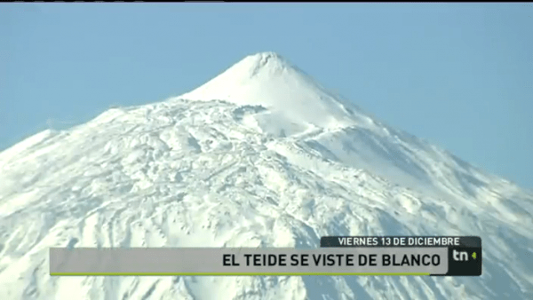 El Teide nevado tras las lluvias de los pasados dias Imagen del Teide, RTVC