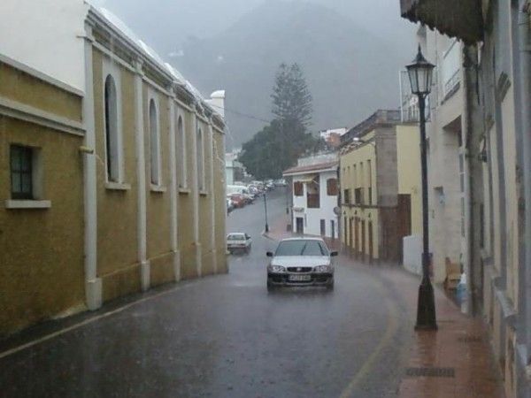 Lluvias en un municipio de La Gomera