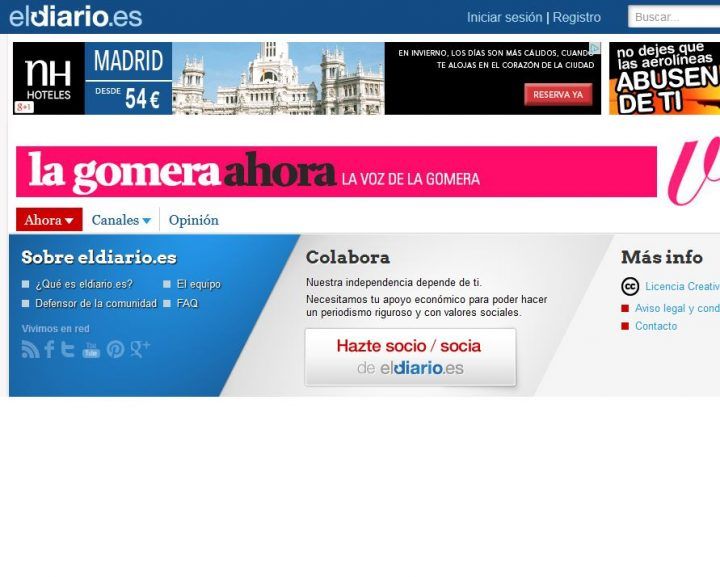 El digital estatal www.eldiario.es absorbe definitivamente a La Voz de La Gomera, que desaparece