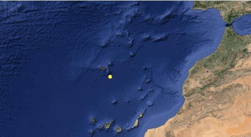 Terremoto de 3.3 grados al norte de Canarias