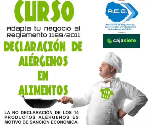 La Asociacón de Empresarios de la Gomera organiza el curso Declaración de alérgenos de alimentos