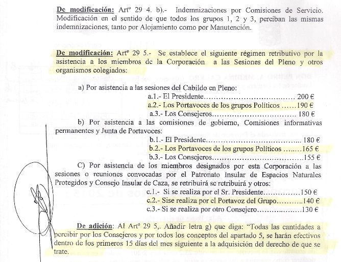 PROPUESTA DE PEDRO MEDINA  -CCN- PARA SUBIR LAS DIETAS