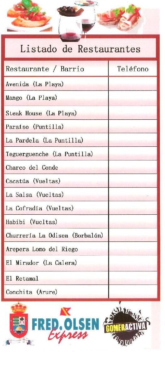 ruta de la tapa participantes