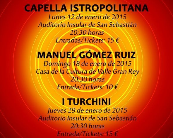 Hoy comienza en La Gomera el Festival de Música de Canarias en San Sebastian de La Gomera