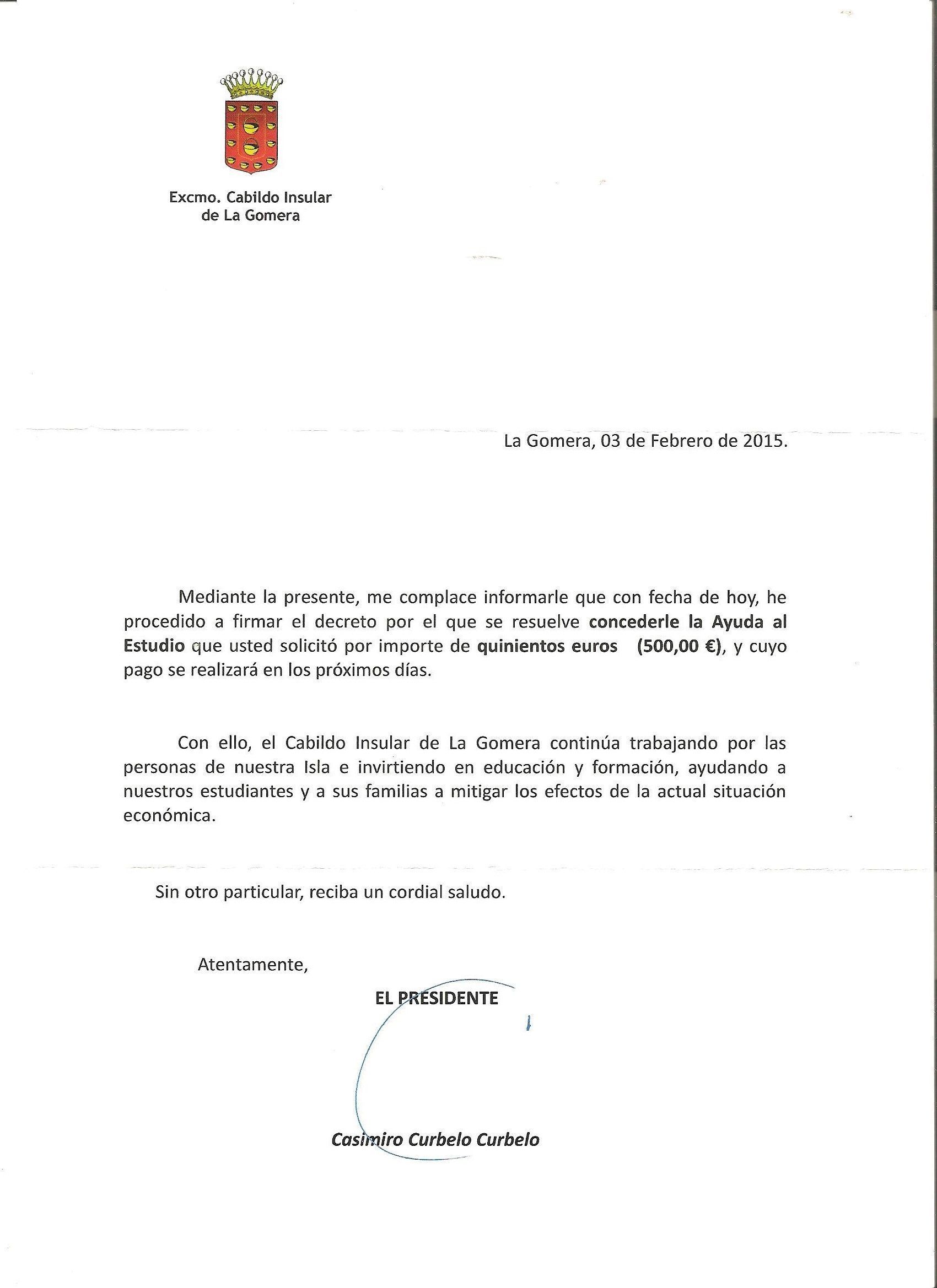 beca de 500 euros