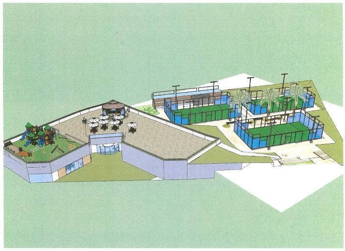 Infografía futura zona deportiva de Playa de Santiago