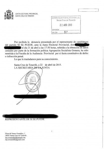 Respuesta denuncia JEP