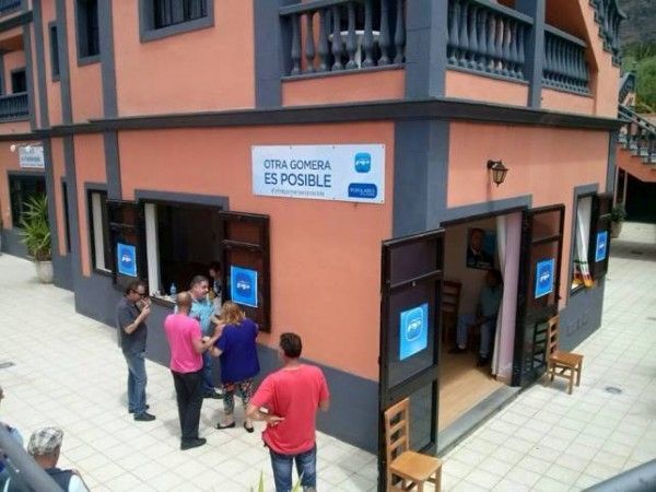 El PP de La Gomera fracasa en su acto de apertura de sede local, ayer sábado en Valle Gran Rey