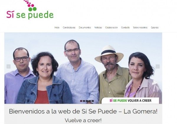 Sí se puede La Gomera ya cuenta con página web (www.sisepuedelagomera.com)