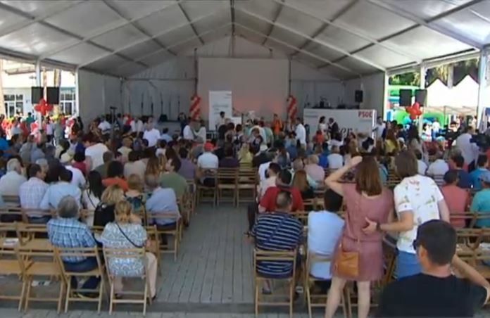 Acto del PSOE a las 12:40