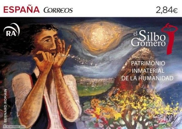 Correos emite un sello sobre el silbo gomero como Patrimonio Inmaterial de la Humanidad