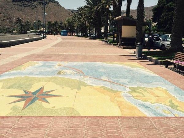 Puertos recupera el mosaico en la Avenida, en San Sebastian de La Gomera