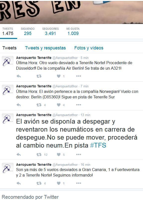 tweets tenerife norte