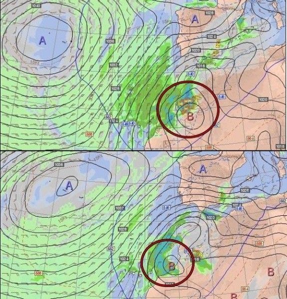 Llega un frente frio con lluvias y acompañado de vientos que también afectara a La Gomera