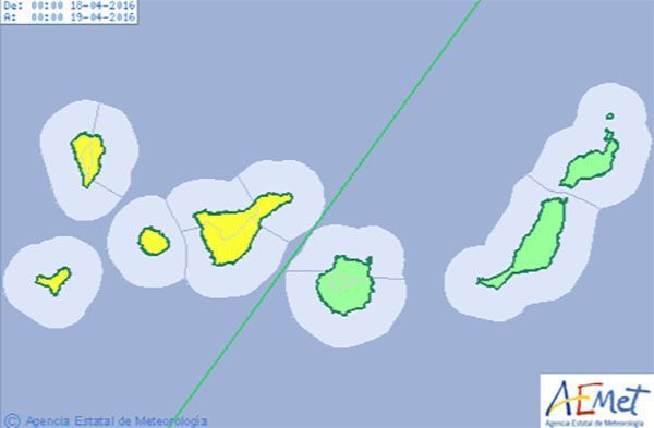 Aviso amarillo por lluvias para la próxima madrugada en La Gomera