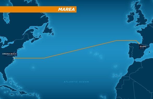 Un megacable de Microsoft y Facebook cruzará el Atlántico desde EE UU hasta Bilbao
