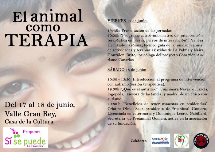Sí se puede propone las jornadas “El animal como terapia” en Valle Gran Rey este fin de semana