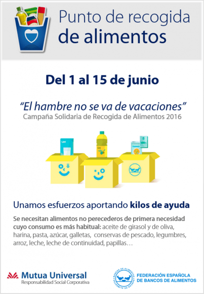 La Mutua Universal colabora con la recogida de alimentos en La Gomera