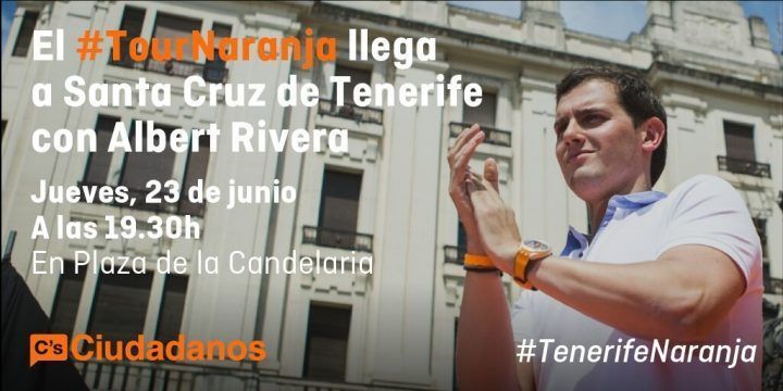 El tour naranja trae a Albert Rivera a Santa Cruz de Tenerife
