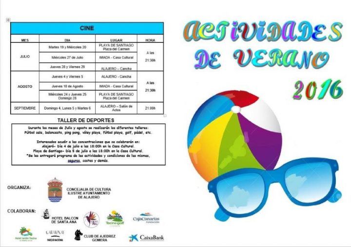 El municipio de Alajeró da comienzo al amplio programa de actividades de verano 2016