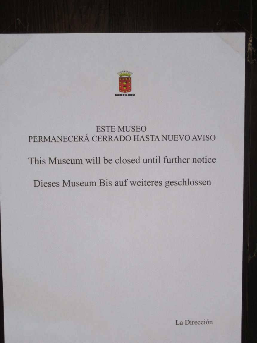 Aviso Cierre MUSEO INSULAR