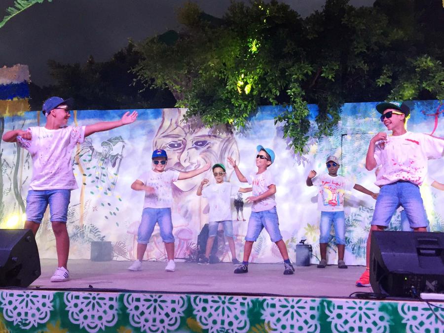 Uno de los instantes protagonizados por los niños de la Ludoteca