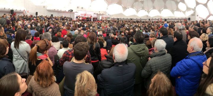 Pedro Sanchez vuelve a llenar en un acto en Valladolid, cerca de 2500 militantes acuden a la Cupula del Milenio