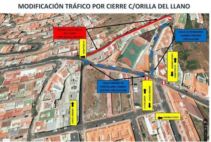 A partir del lunes se modificará el tráfico en La Lomada por el cierre temporal de la Calle Orilla del Llano