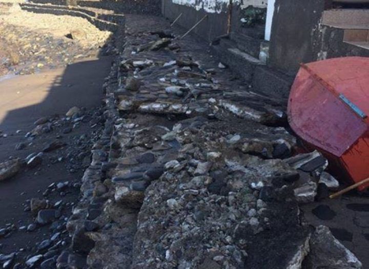 Vallehermoso solicitará a Costas ayuda para la playa de Alojera por los daños producidos en las últimas horas