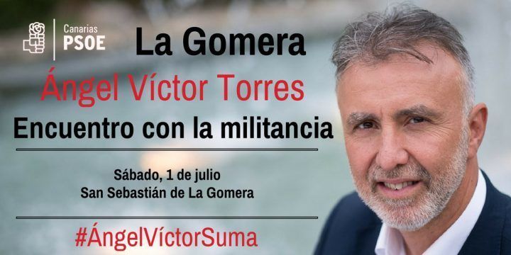 «Los Sanchistas» de La Gomera apoyan para las primarias a Ángel Víctor Torres, quien visitará la isla el 1 de julio
