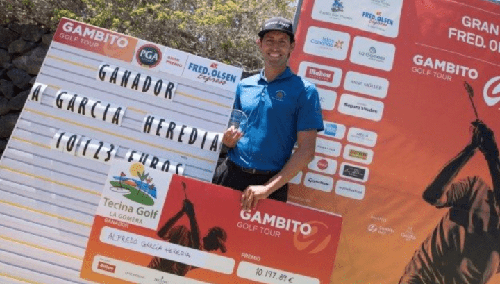 Alfredo García Heredia, vencedor del Gran Premio Fred Olsen, en el Tecina Golf
