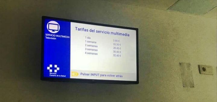 Los pacientes de La Gomera ingresados en La Candelaria tendrán que pagar 20,30 euros a la semana para ver la televisión