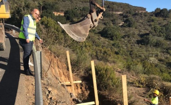 Obras Públicas inicia la colocación de la primera capa de asfalto del tramo Epina-Arure
