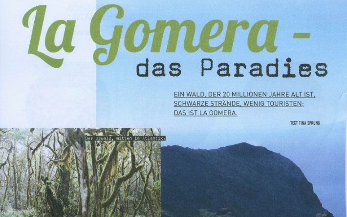 La publicación alemana “Greenlifestyle” publica un extenso reportaje sobre La Gomera