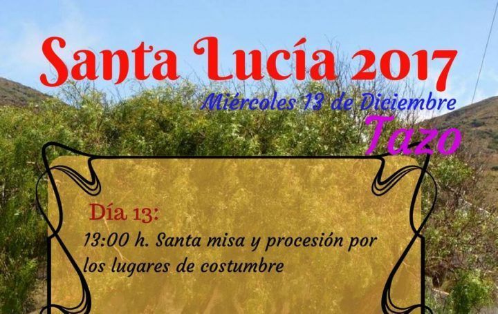 Tazo celebra este miércoles sus fiestas en honor a Santa Lucía