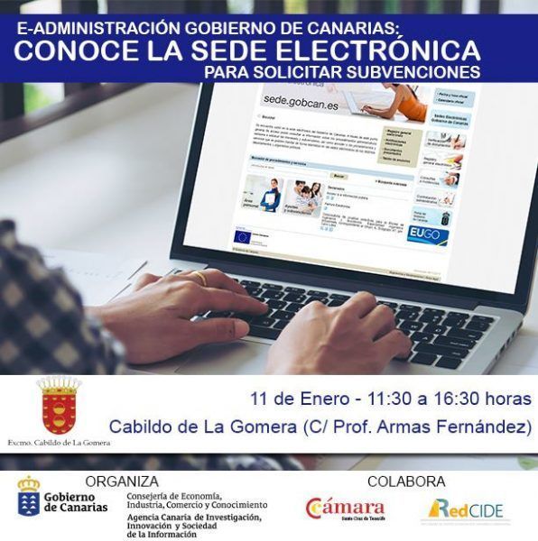 Taller e-administración Gobierno de Canarias, conoce la sede electrónica para solicitar subvenciones en La Gomera