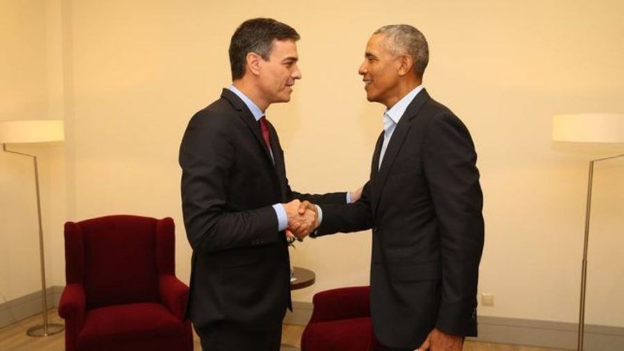 Pedro Sánchez se reúne con Obama en un hotel de Madrid: «Compartimos la misma visión progresista»