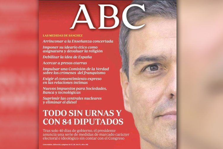 Cuando ‘ABC’ intenta desprestigiar a Sánchez con su portada y le sale el tiro por la culata