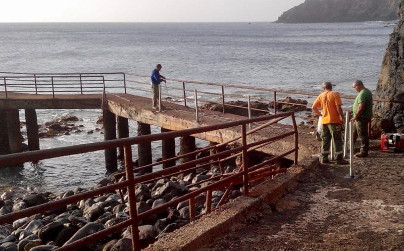 El Cabildo realiza tareas de mejora en la accesibilidad y seguridad de Puntallana