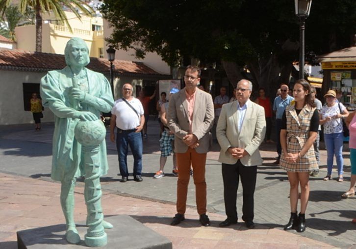 La Gomera refuerza su legado colombino con la inauguración de una escultura dedicada a Cristóbal Colón
