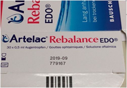 Sanidad retira del mercado dos lotes del colirio Artelac Rebalance Monodosis por un problema de calidad