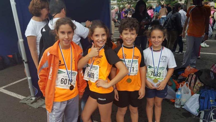 Dos platas y tres bronces traen los atletas del Almogrote a La Gomera de la carrera del Corte Ingles 2018