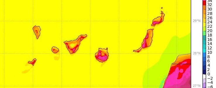 Se espera tiempo de sureste en capas medias, con aumento de las temperaturas