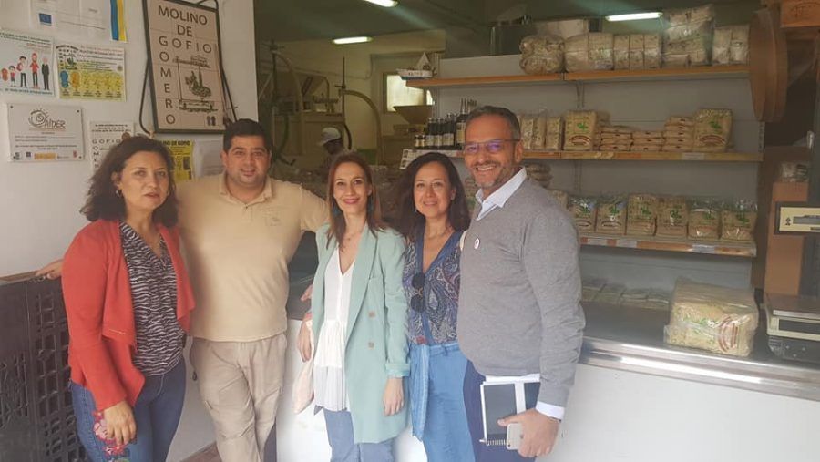 Nira Fierro Presidenta del Grupo Parlamentario del PSOE visitó este martes La Gomera