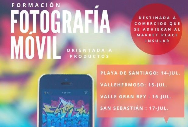 El Cabildo de La Gomera y la Cámara de Comercio organizan un curso de fotografía móvil dirigido a participantes en la market place