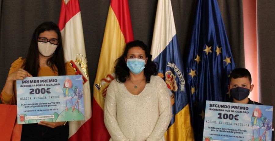 Melisa Arteaga y Adriel Herrera ganadores del concurso ´La Gomera por la igualdad`