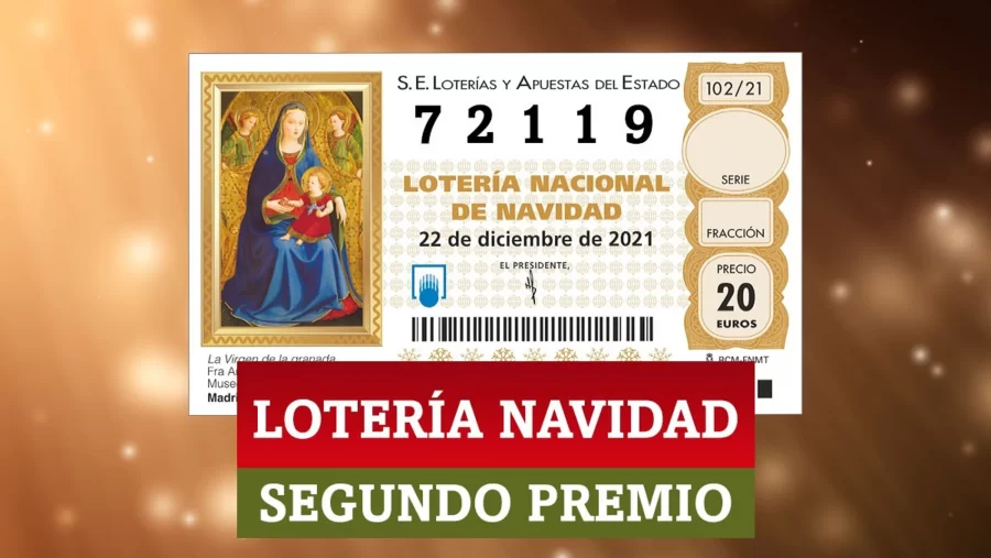 72119, segundo premio en el sorteo de la Lotería de Navidad 2021