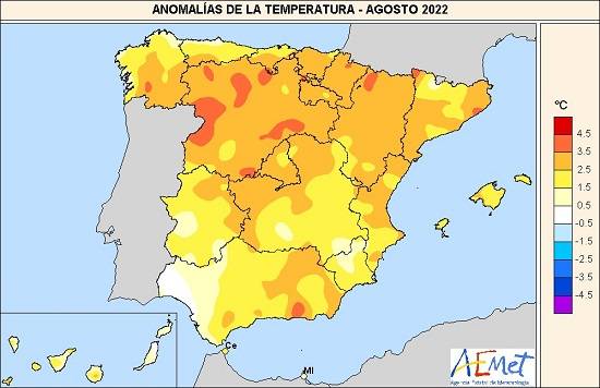 Este verano ha sido el más caluroso desde 1961