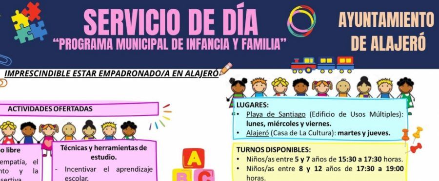 Alajeró da continuidad al ‘Programa Municipal de Infancia y Familia’