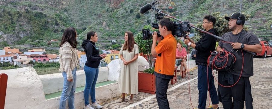 La cadena japonesa ABC TV visita La Gomera para la grabación de un programa de viajes